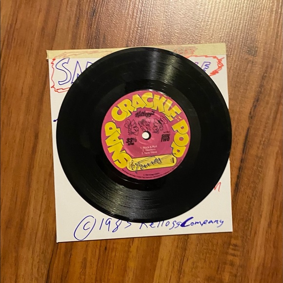 Kellogg Company Other - Kellogg’s Snap Crackle Pop Tunes 33 1/3 RPM 1983 Vintage Vinyl Record